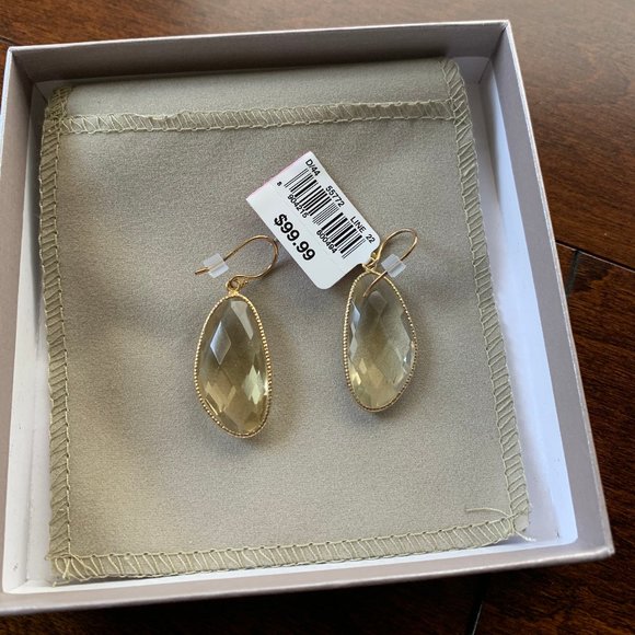 Jewelry - NWT Teardrop Earrings.  Lemon Quartz.  Fine Jewelry.  No further reduction.